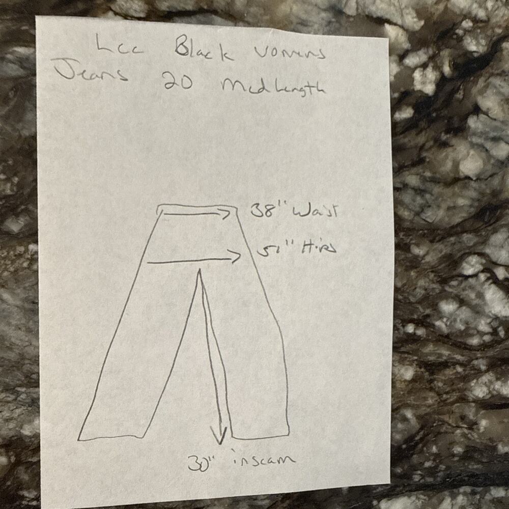 Vintage black denim Riveted by Lee jeans, Size 20 - Picture 7 of 7